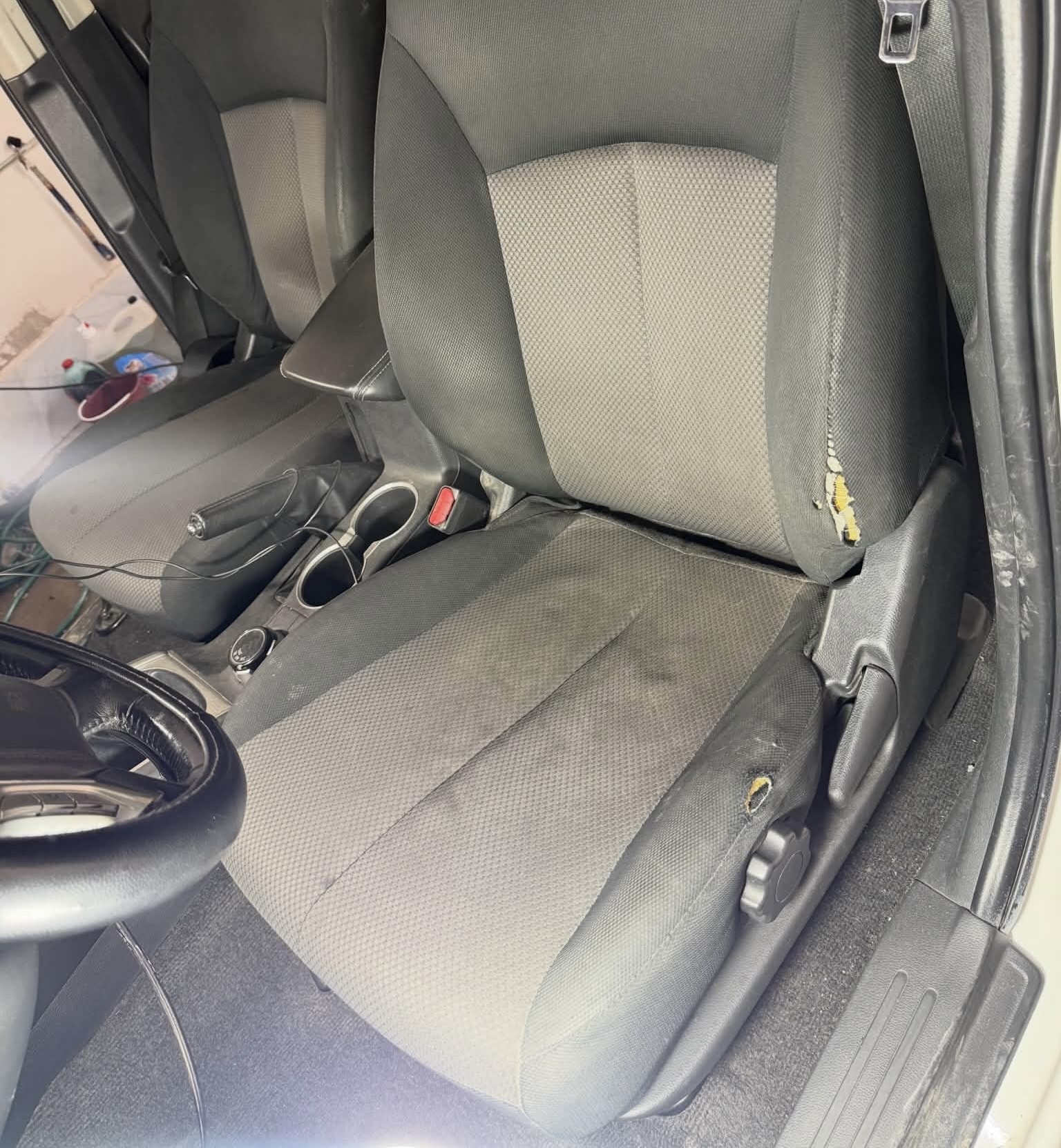 Asientos antes del lavado interior
